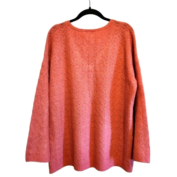 CHICO'S CABLE-KNIT V-NECK SWEATER SIZE 2 (LARGE) - Picture 3 of 8